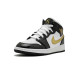 Jordan Air Jordan 1 Mid Patent Black White Gold
