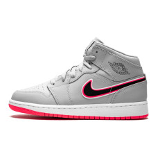 Jordan Air Jordan 1 Mid Wolf Grey Racer Pink Black