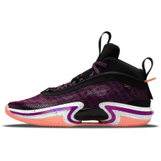 Jordan Air Jordan 36 PF "First Light" fabric synthetic leather TPU UV shock absorption, non-slip, wear-resistant wrapping support, mid-cut actual combat basketball shoes for men and women with the same black and purple domestic version