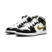 Air Jordan 1 Mid Patent Black White Gold