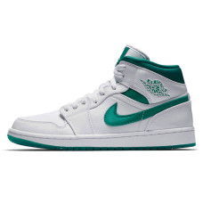 Jordan Air Jordan 1 Mid White Mystic Green PU